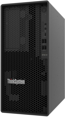 Сървър Lenovo ThinkSystem ST45 V3, AMD EPYC 4244P (6C 3.8GHz 32MB Cache-65W), No RAID, 2x2TB SATA, 1x16GB, 500W 94% Efficiency