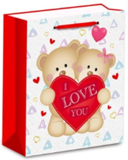  Подаръчна торбичка Love, 26 х 32 х 10 cm, дизайн 4