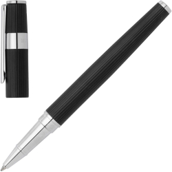 Hugo Boss Ролер Gear Pinstripe, в кутия, черно-сребрист