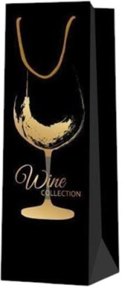  Торбичка за вино Wine Collection, чаша, 12 х 35 х 9 cm, черна