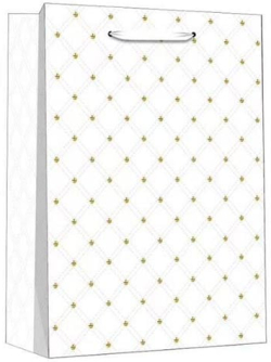  Подаръчна торбичка, 26 х 32 х 12 cm, бяла