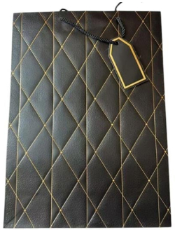  Подаръчна торбичка, каре, 30 х 42 х 12 cm, тъмносиня