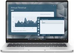 Лаптоп Dell Pro 14 PC14255, AMD Ryzen AI 5 PRO 340 , 512GB SSD, 16GB DDR5, 14" FHD+(1920x1200), Windows 11 Pro