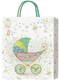  Подаръчна торбичка, количка, за бебе, 31 х 42 х 12 cm