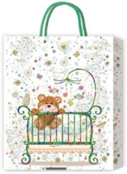  Подаръчна торбичка, креватче, за бебе, 31 х 42 х 12 cm