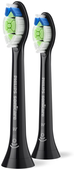 Четка за зъби PHILIPS 2pcs toothbrush head Sonicare Optimal White black