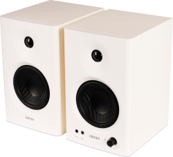 Озвучителна система Edifier MR4 Active Studio Monitors, RCA, AUX, TRS, 1-inch Tweeters, 4-inch Woofers, 42W (RMS), Control Knob, White