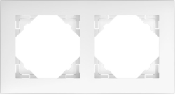 Двойна рамка за инсталация на модули от серията Logus, бяла