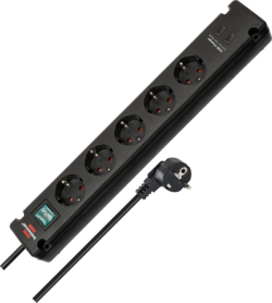 Контакт Разклонител 5x 2P+E и 2x USB C 3100mA 15.5W стенен монтаж с ключ и кабел 3m Brennenstuhl Bremounta BS1150660415
