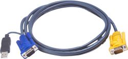 KVM продукт KVM кабел ATEN, PC HDB  USB към 3in1 SPHD(Keyboard-Mouse-Video), Вграден PS-2 към USB конвертор, 5 м