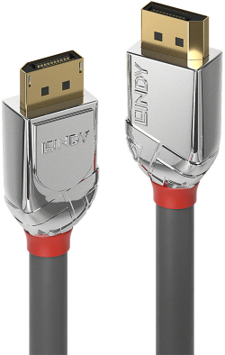 LINDY LNY-36302 :: DisplayPort 1.4 кабел, M-M, Cromo Line, сив, 2.0 м