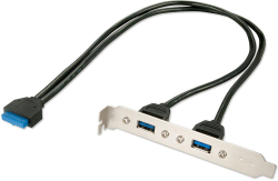  LINDY LNY-33096 :: Планка за USB портове, 2х USB 3.0