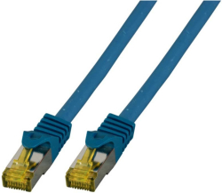 RJ45 Пач корда S-FTP, кат. 6A, LSZH, кат. 7 Raw cable, синя &mdash; 0.50 метра
