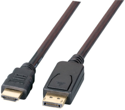 DP към HDMI™ A кабел, мъжки-мъжки, черен