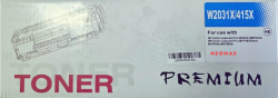 Тонер за лазерен принтер КАСЕТА ЗА HP COLOR LASERJET PRO M454dn/M454dw/MFP M479dw/M479fdn/M479fdw - 415X - Cyan - W2031X