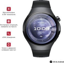 Смарт часовник Huawei Watch 5, Rates-L19F, Black