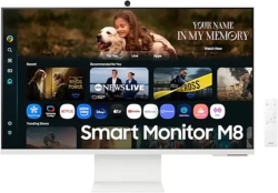 Монитор Samsung 32FM801 32" VA SMART 3840x2160, Bluetooth 4.2, WiFi 5, USB-C 65W, 2xUSB, 2xHDMI , Speakers, White