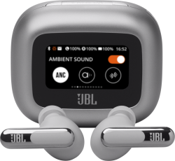 Блутут слушалки-тапи JBL Live Beam 3 - Сребрист