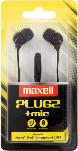 Слушалки с микрофон MAXELL PLUGZ черна