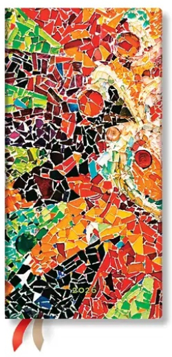 Paperblanks Планер Gaudi's Sun, Slim, хоризонтален, твърда корица, 80 листа, за 2026 година