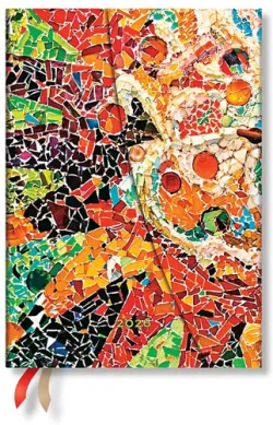 Paperblanks Планер Gaudi's Sun, Midi, хоризонтален, твърда корица, 80 листа, за 2026 година