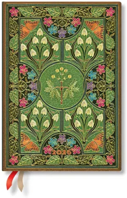 Paperblanks Планер Poetry in Bloom, Midi, хоризонтален, твърда корица, 80 листа, за 2026 година
