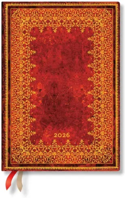 Paperblanks Планер Foiled, Midi, хоризонтален, мека корица, 88 листа, за 2026 година