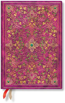 Paperblanks Планер Diamond Jubilee, Midi, вертикален, мека корица, 88 листа, за 2026 година
