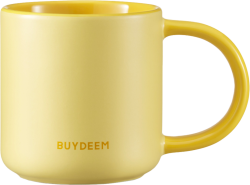 BUYDEEM Ceramic Mug 300 ml, model CD1018, color Mellow Yellow