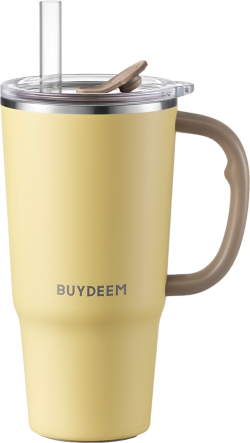 Продукт BUYDEEM Thermo Mug With Straw 700 ml, model DS57, color Mellow Yellow