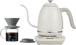 BUYDEEM Electric Gooseneck Coffee Kettle, model K821, color Oat White EU
