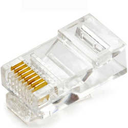  Конектор RJ45 8P8C за кръгъл кабел, категория 5е, 10 бр.