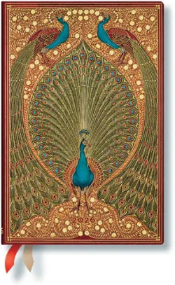  Paperblanks Планер Hafiz's Peacocks, Mini, 1 ден на страница, твърда корица, 208 листа, за 2026 година