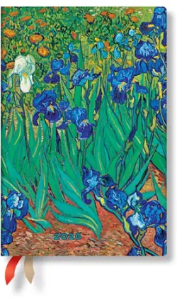  Paperblanks Планер Van Gogh's Irises, Mini, Verso, твърда корица, 80 листа, за 2026 година
