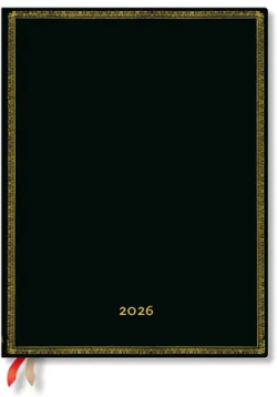  Paperblanks Планер Black Edition Bold, Ultra, 1 ден на страница, мека корица, 216 листа, за 2026 година