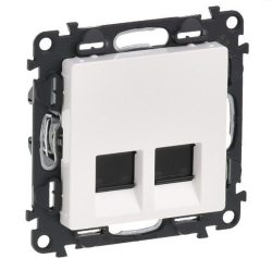 РОЗЕТКА 2xRJ45 CAT 5E. UTP VALENA LIFE LEGRAND - БЯЛ