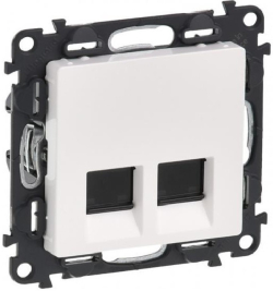 РОЗЕТКА 2xRJ45 CAT 6A. STP VALENA LIFE LEGRAND - БЯЛ