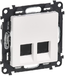 РОЗЕТКА 2xRJ45 CAT 5E. FTP VALENA LIFE LEGRAND - БЯЛ
