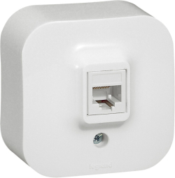 РОЗЕТКА RJ45 UTP КАТЕГОРИЯ 5Е ЗА ОТКРИТ МОНТАЖ FORIX LEGRAND - БЯЛ