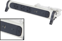 Контакт РАЗКЛОНИТЕЛ 3х ШУКО+USB A+C КАБЕЛ 1,5м С ЗАЩИТА LEGRAND - БЯЛ/СИВ
