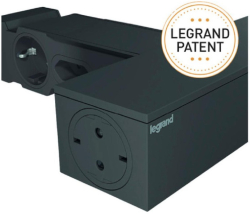 Контакт РАЗКЛОНИТЕЛ ЗА TV ЗОНА 4х2Р+Е и 4х2Р LEGRAND - ЧЕРЕН