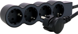 Контакт РАЗКЛОНИТЕЛ 4х ШУКО С КАБЕЛ 1,5м LEGRAND - ЧЕРНО/СИВ