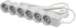 Контакт РАЗКЛОНИТЕЛ 6х ШУКО С КАБЕЛ 1,5м LEGRAND - БЯЛ/СИВ