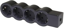 Контакт БЕЗКАБЕЛЕН РАЗКЛОНИТЕЛ 4х ШУКО LEGRAND - ЧЕРНО/СИВ