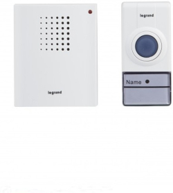 Продукт БЕЗЖИЧЕН ЗВЪНЕЦ НА БАТЕРИИ 3хААА ОБХВАТ 50М LGR 94250 LEGRAND - БЯЛ