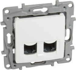 РОЗЕТКА 2xRJ45 UTP КАТЕГОРИЯ 6 NILOE LEGRAND - БЯЛ