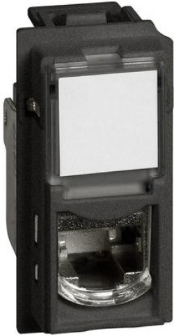 ЕДНОМОДУЛНА РОЗЕТКА RJ-45 UTP KATЕГОРИЯ 6 LIVING NOW LEGRAND - ЧЕРЕН