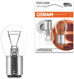  АВТОМОБИЛНА ЛАМПА 7537 P21/5W 24V BAY15d UNPACKED OSRAM