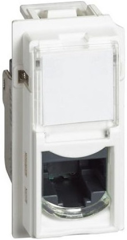 ЕДНОМОДУЛНА РОЗЕТКА LN KW4279C5E RJ-45 UTP KAT.5e LIVING NOW BITICINO - БЯЛ
