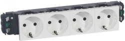 Контакт 4x2Р+E ШУКО БЯЛО 4М LGR 77404 MOSAIC LEGRAND